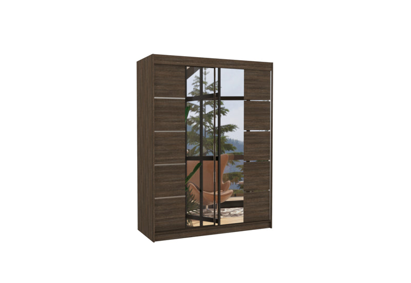 NORDICO 150 ruhásszekrény, 150x200x58, choco - - 0