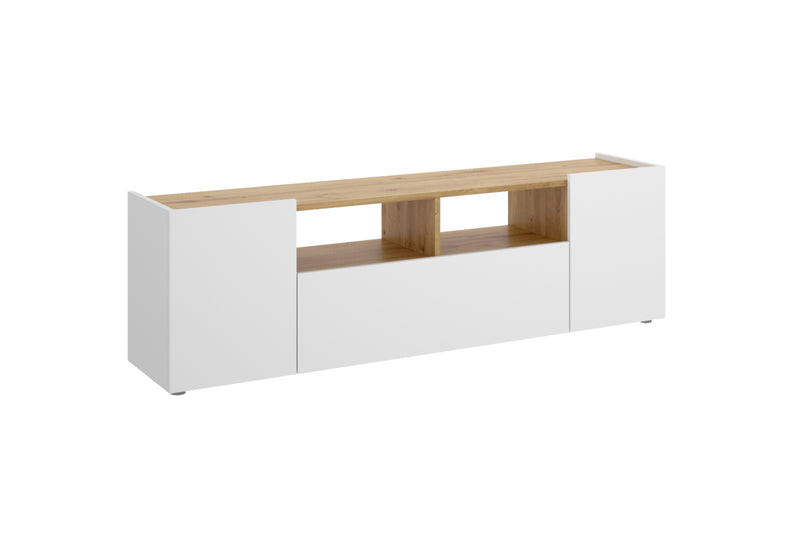 ISOLAS TV asztal, 141,7x43,8x34,7, fehér/nordic - - 0
