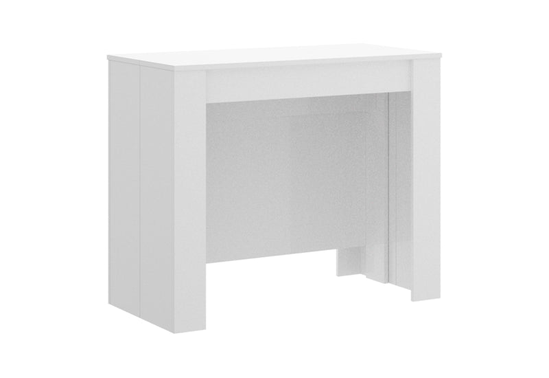 KIONAR szétnyitható étkezőasztal, 90x77x54-239, fehér fényes - - 0