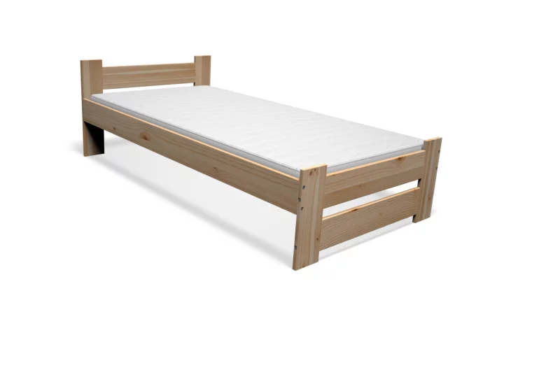 STUDENT tömörfa ágy + matrac + AJÁNDÉK ágyrács, 90x200 cm