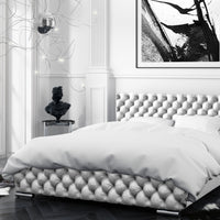kárpitozott ÁGY RAFO + matrac DE LUX, 180x200, gloss velvet 1208 -  - 0