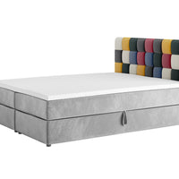 APPLE boxspring kárpitozott ágy + Fedő, 140x200, itaka 14/piros -  - 0