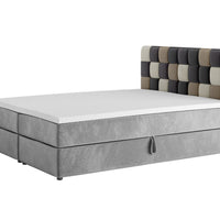 APPLE boxspring kárpitozott ágy + Fedő, 140x200, itaka 14/fekete -  - 0