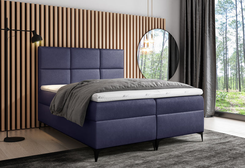 GRETA boxspring kárpitozott ágy + fedőmatrac AJÁNDÉKBA - ARANZ - 6