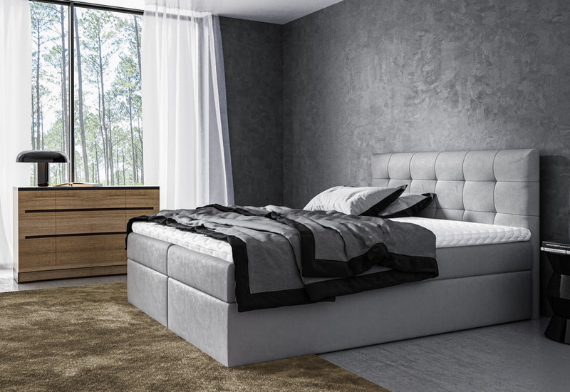 BRIGITE boxspring kárpitozott ágy + fedőmatrac INGYEN - ARANZ - 3