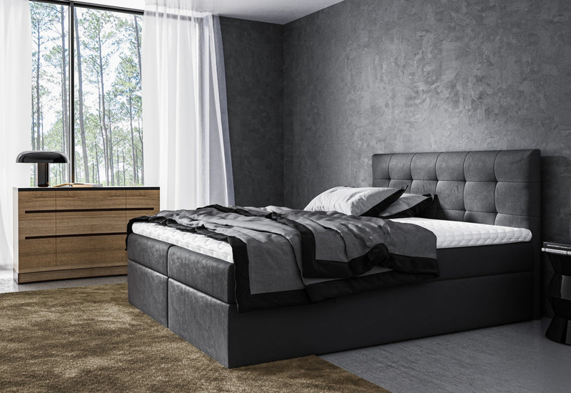 BRIGITE boxspring kárpitozott ágy + fedőmatrac INGYEN - ARANZ - 4