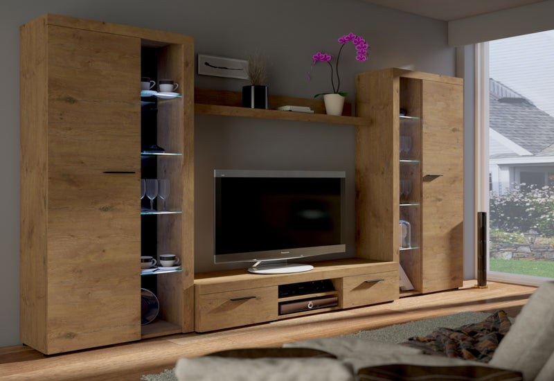 KLOK XL nappali fal, 300x190x34, lefkas + LED világítás -  - 0