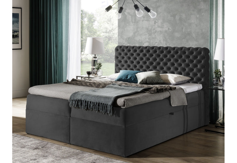 MARCH boxspring kárpitozott ágy + fedőmatrac - ARANZ - 4