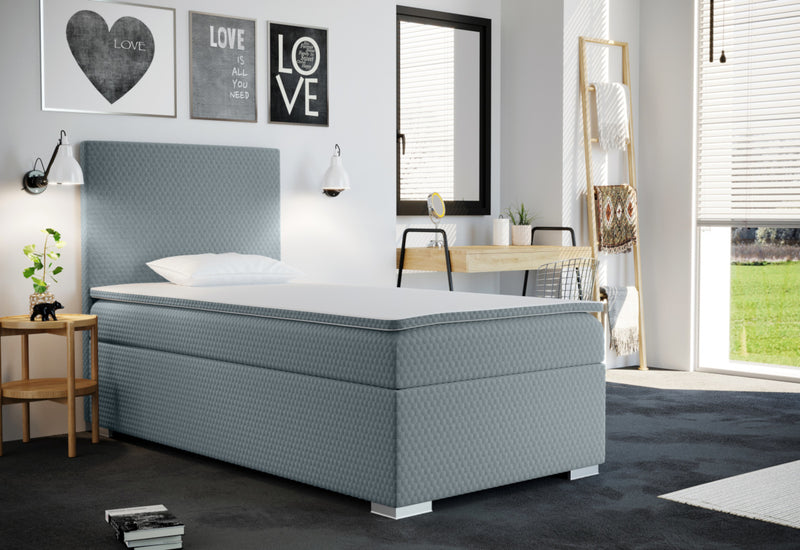 RENATA kárpitozott boxspring ágy + fedőmatrac - ARANZ - 3