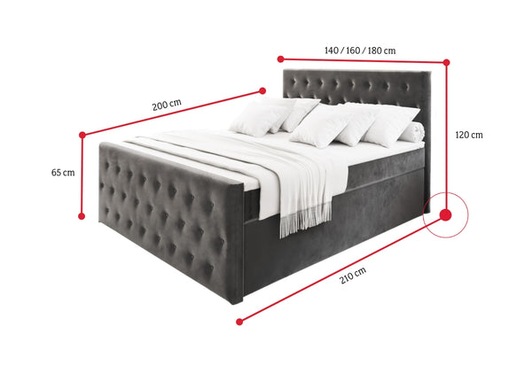 FENDI kárpitozott boxspring ágy - ROZMEROVKA - 2