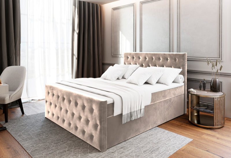 FENDI kárpitozott boxspring ágy - ARANZ - 1