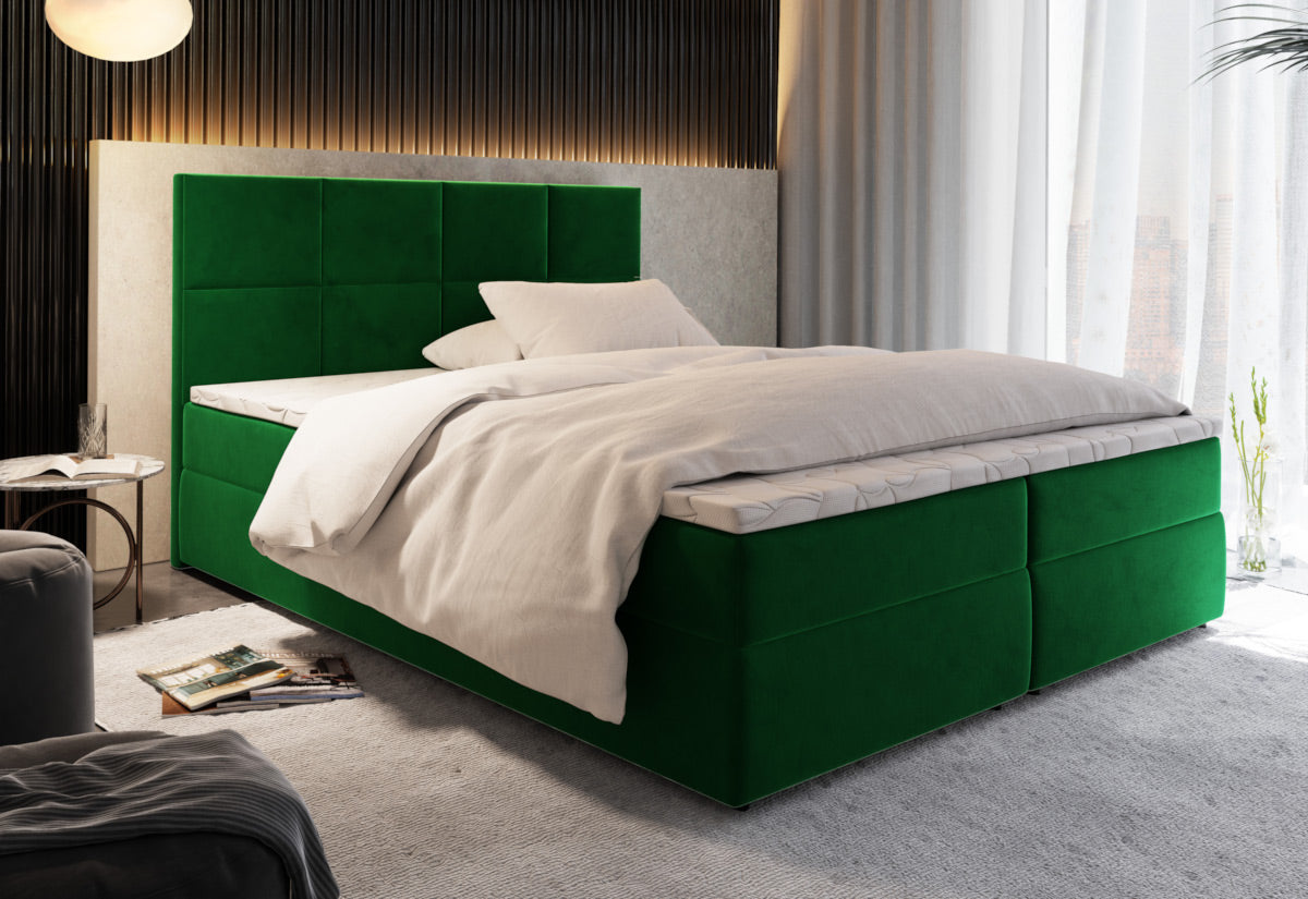 LENY kárpitozott boxspring ágy - ARANZ - 5