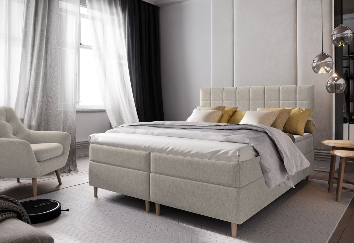 SICILIE kárpitozott boxspring ágy - ARANZ - 1