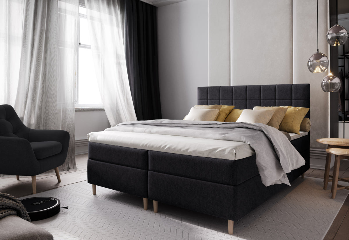 SICILIE kárpitozott boxspring ágy - ARANZ - 5