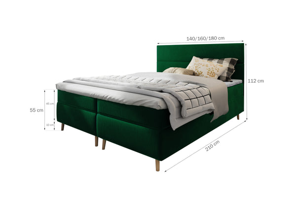 CLAUS kárpitozott boxspring ágy - ROZMEROVKA - 1