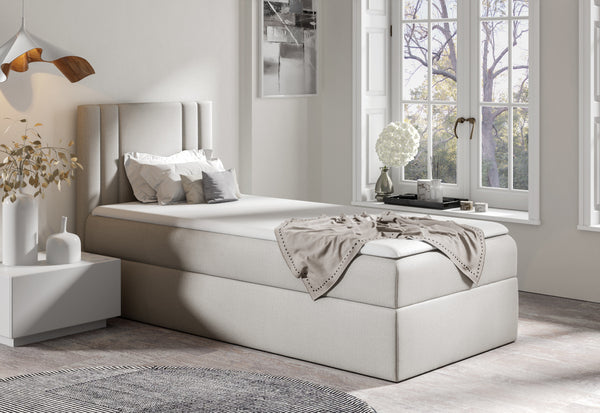 ELEKTRA MINI kárpitozott boxspring ágy + fedőmatrac - ARANZ - 3