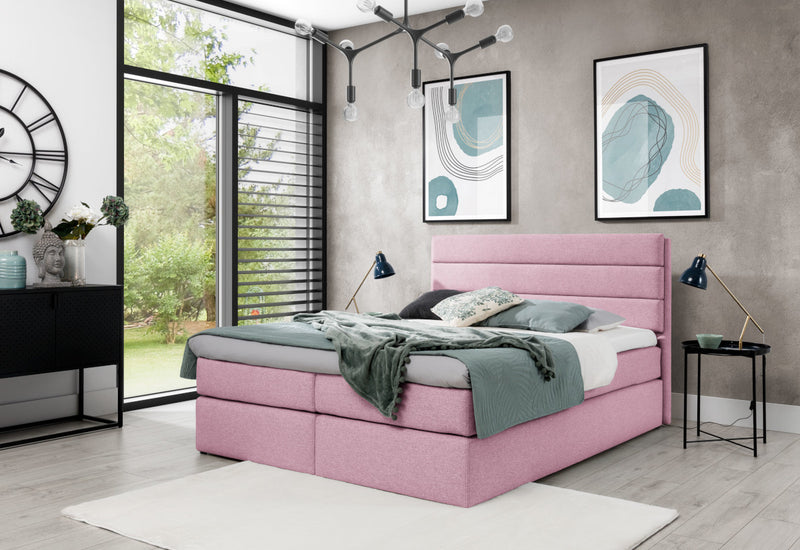 PRIMERA kárpitozott boxspring ágy + fedőmatrac - ARANZ - 2