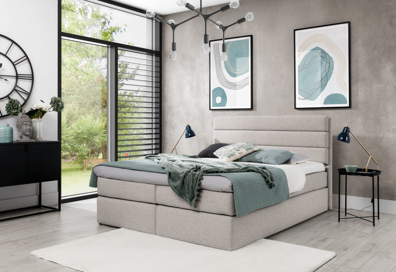 PRIMERA kárpitozott boxspring ágy + fedőmatrac - ARANZ - 3