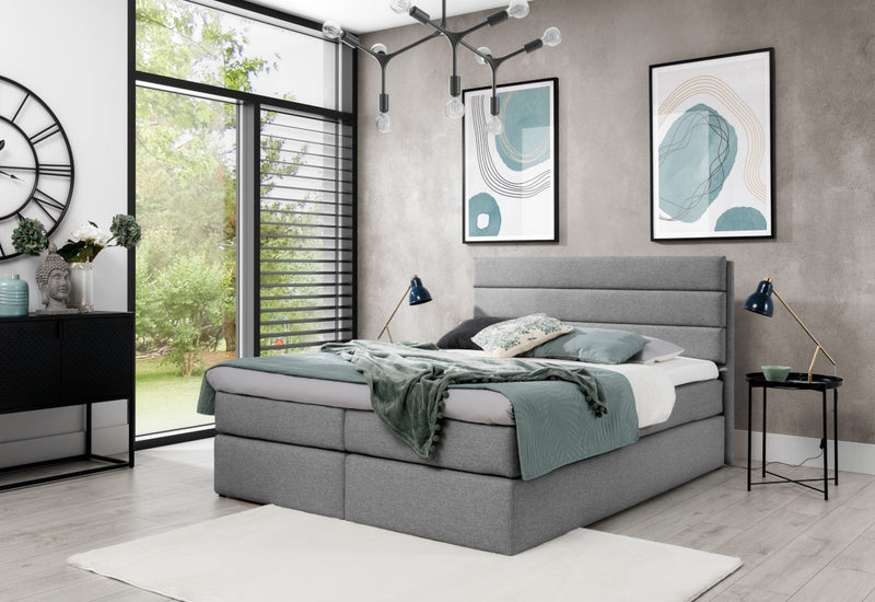 PRIMERA kárpitozott boxspring ágy + fedőmatrac - ARANZ - 5