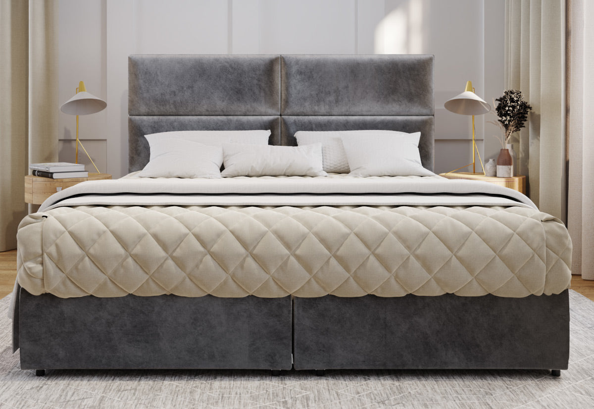 COMIC kárpitozott boxspring ágy - ARANZ - 1
