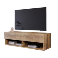 MENDES A 180 TV asztal, 180x30x32, gesztenye, LED világítással -  - 0