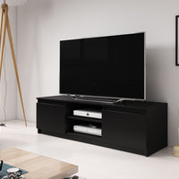 BASTE TV asztal, 120x35,5x38, fekete grafit -  - 0