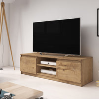 BASTE TV asztal, 120x35,5x38, gesztenye + LED -  - 0