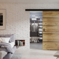 AIDA PLUS tolóajtó + halk zárórendszer, 86x205x1,6 arany kraft tölgy -  - 0