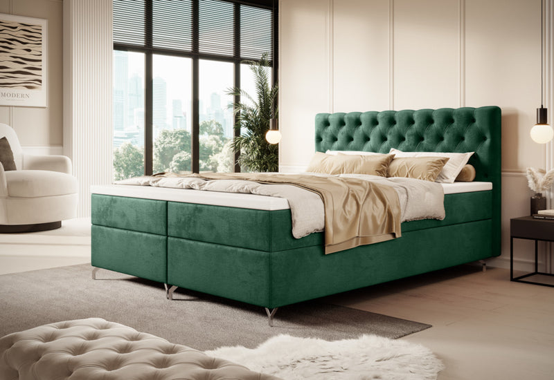 FESTER 2 kárpitozott boxspring ágy - ARANZ - 3