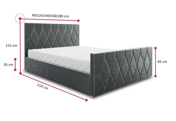 ADELINE boxspring kárpitozott ágy - ROZMEROVKA - 1