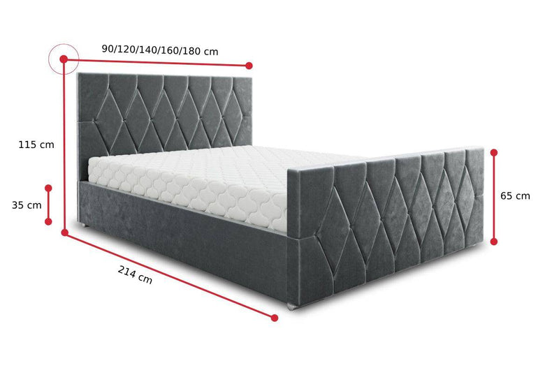 ADELINE boxspring kárpitozott ágy - ROZMEROVKA - 1