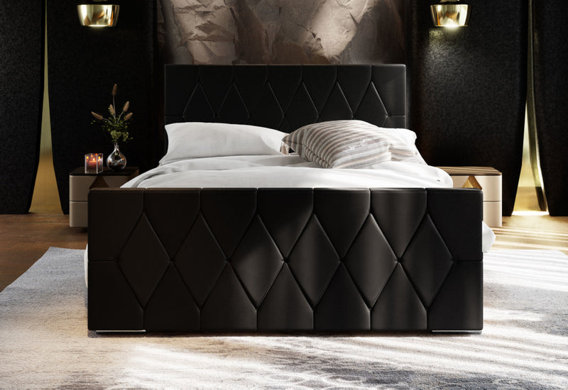 ADELINE boxspring kárpitozott ágy - ARANZ - 3