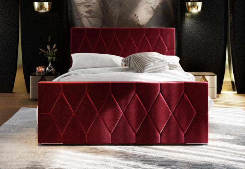 ADELINE boxspring kárpitozott ágy - ARANZ - 4