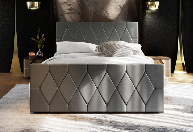 ADELINE boxspring kárpitozott ágy - ARANZ - 6