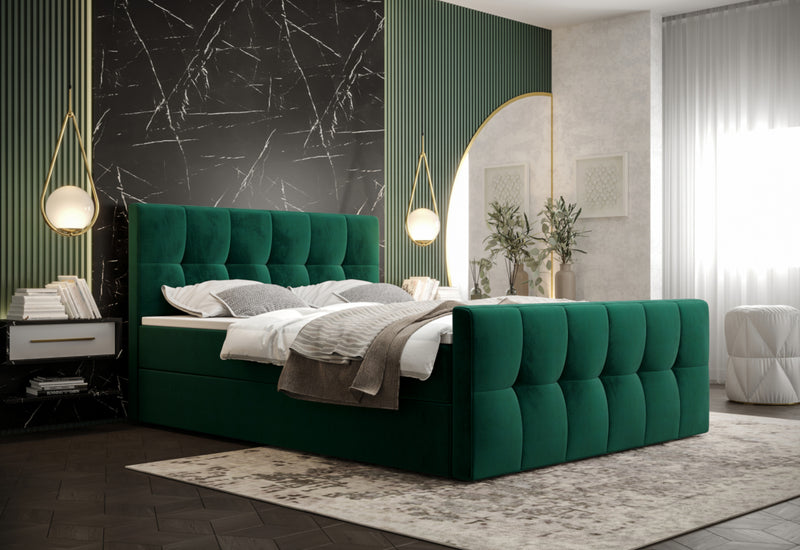 Kárpitozott boxspring ágy HATAN - ARANZ - 3
