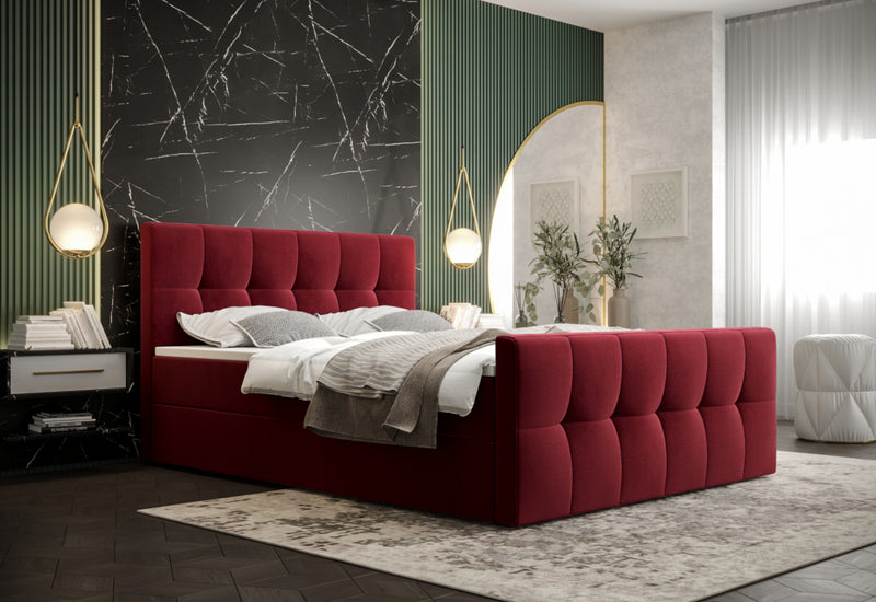 Kárpitozott boxspring ágy HATAN - ARANZ - 4