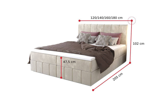 HAMAN 2 kárpitozott boxspring ágy - ROZMEROVKA - 2