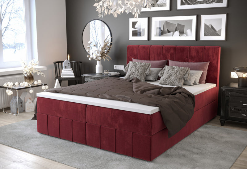 HAMAN 2 kárpitozott boxspring ágy - ARANZ - 4