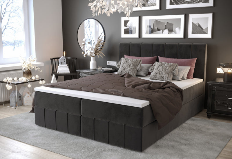 HAMAN 2 kárpitozott boxspring ágy - ARANZ - 6