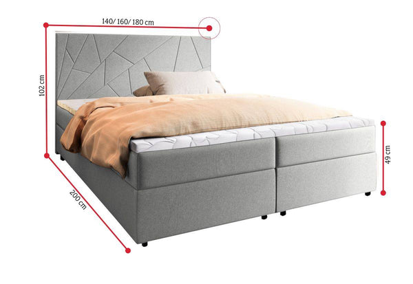 LADO kárpitozott boxspring ágy - ROZMEROVKA - 1