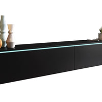 MENDES D 180 TV asztal, 180x30x32, fekete grafit -  - 0
