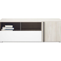 REMAR TV asztal, 120x40x53, tölgy Wilton/fehér/antracit -  - 0