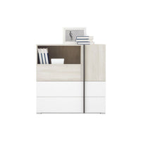 REMAR komód, 90x90x43, tölgy Wilton/fehér/antracit -  - 0