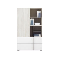 REMAR 2 magas komód, 80x135x43, tölgy Wilton/fehér/antracit -  - 0