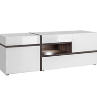 ROSA TV asztal, 150x50x50, Hickory Jackson/feher -  - 0