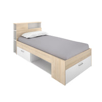 LANKARO 90 gyerekágy + ágyrács, 90x190, természetes/fehér -  - 0