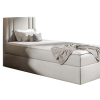 ELEKTRA kárpitozott boxspring ágy + topper, 100x200, riviera 21 -  - 0