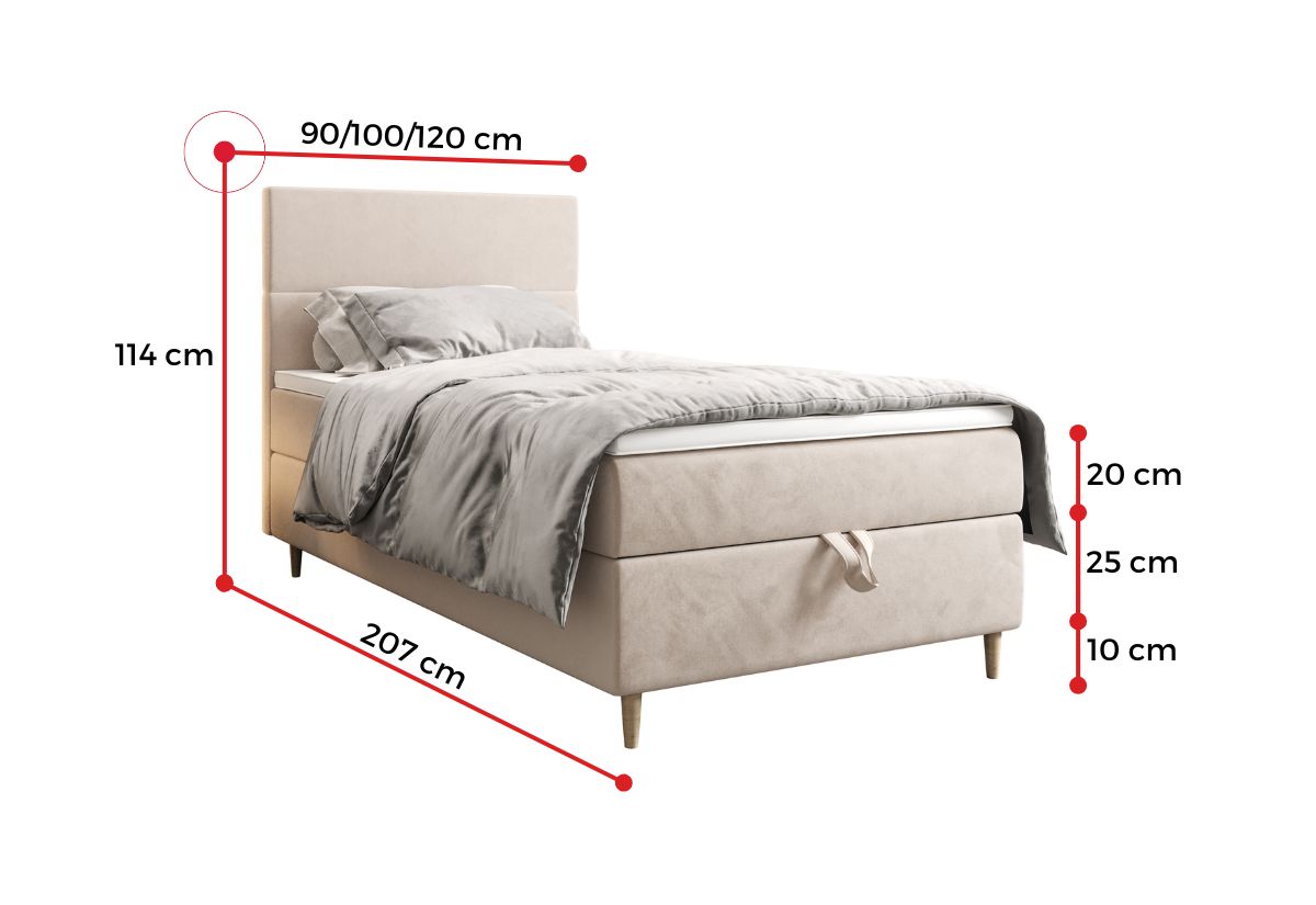 FLIX egyágyas ágy boxspring - ROZMEROVKA - 1
