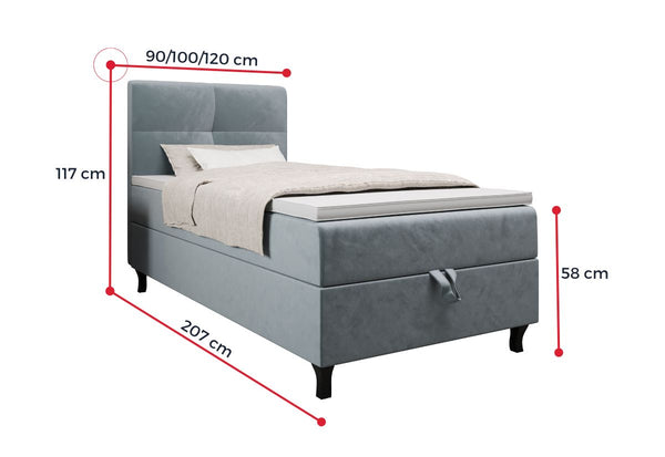 TIKKA kárpitozott boxspring ágy - ROZMEROVKA - 1