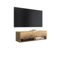 MENDES A 100 TV asztal, 100x30x32, Wotan tölgy, LED nélkül -  - 0